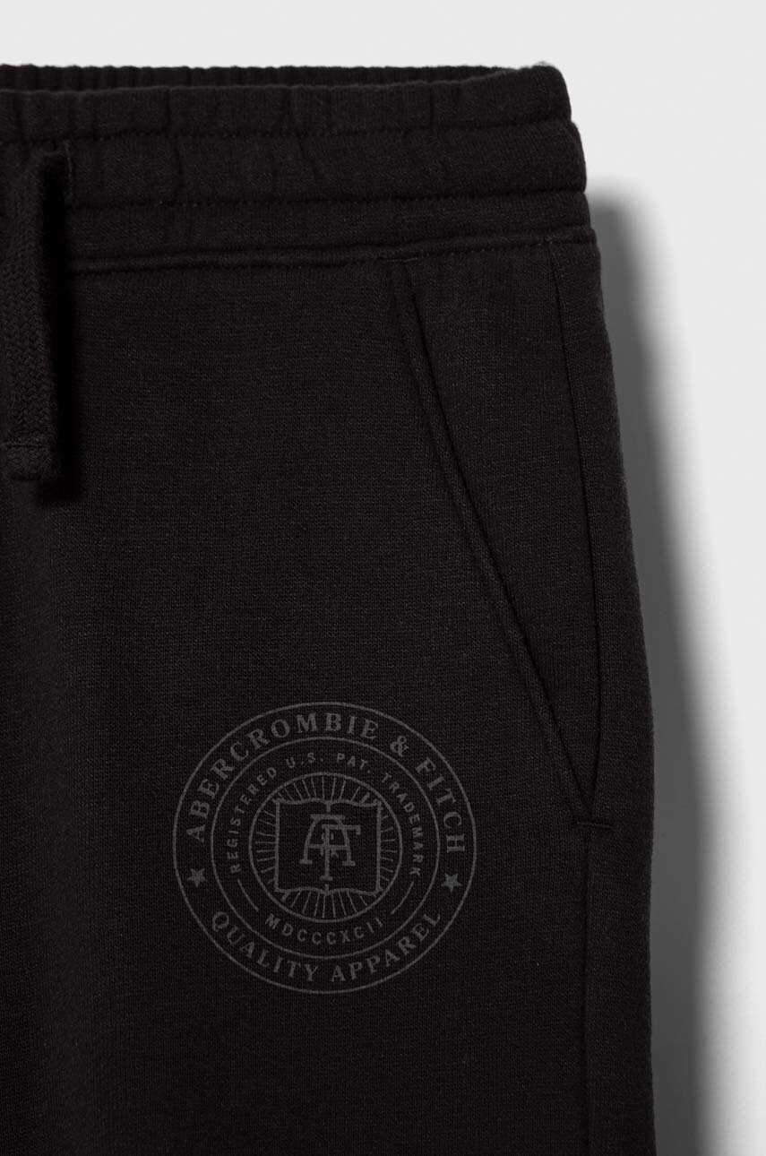 Abercrombie & Fitch Pantaloni De Trening Pentru Copii Culoarea Negru, Cu Imprimeu