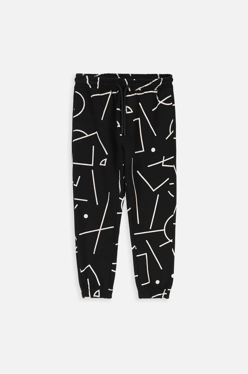 Coccodrillo pantaloni de bumbac pentru copii culoarea negru, modelator