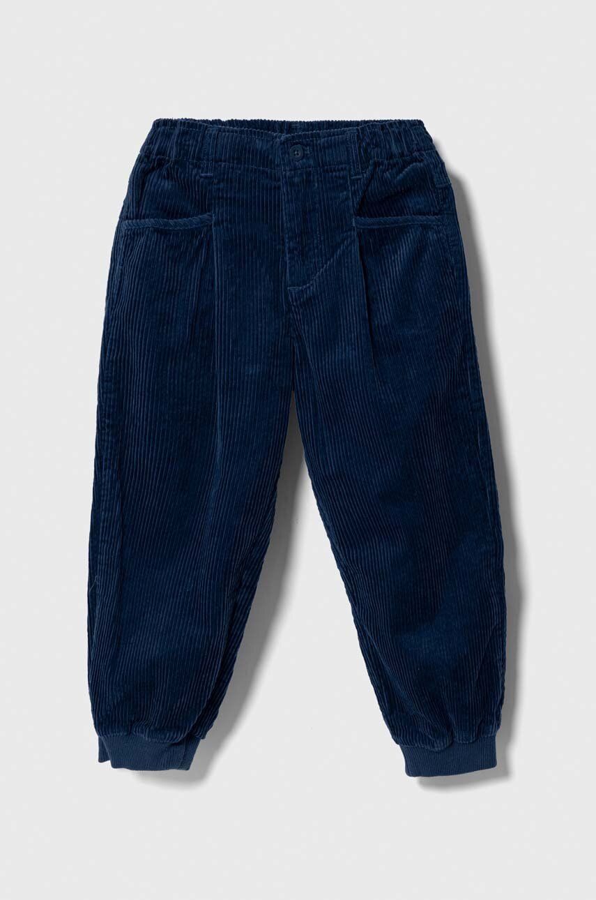 Dětské manšestrové kalhoty United Colors of Benetton - modrá - 100 % Bavlna