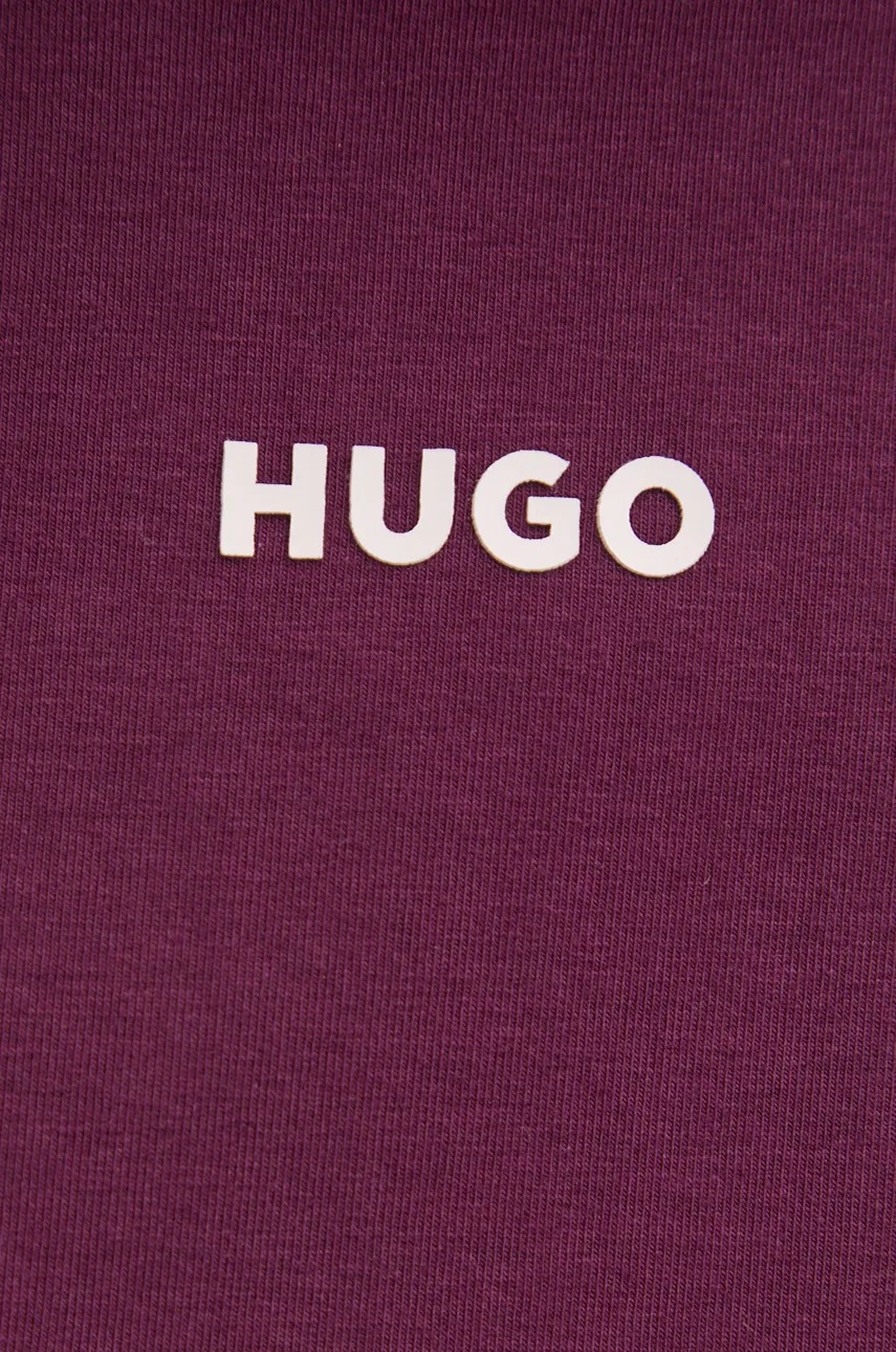 Штани лаунж HUGO колір фіолетовий однотонні 50490578 