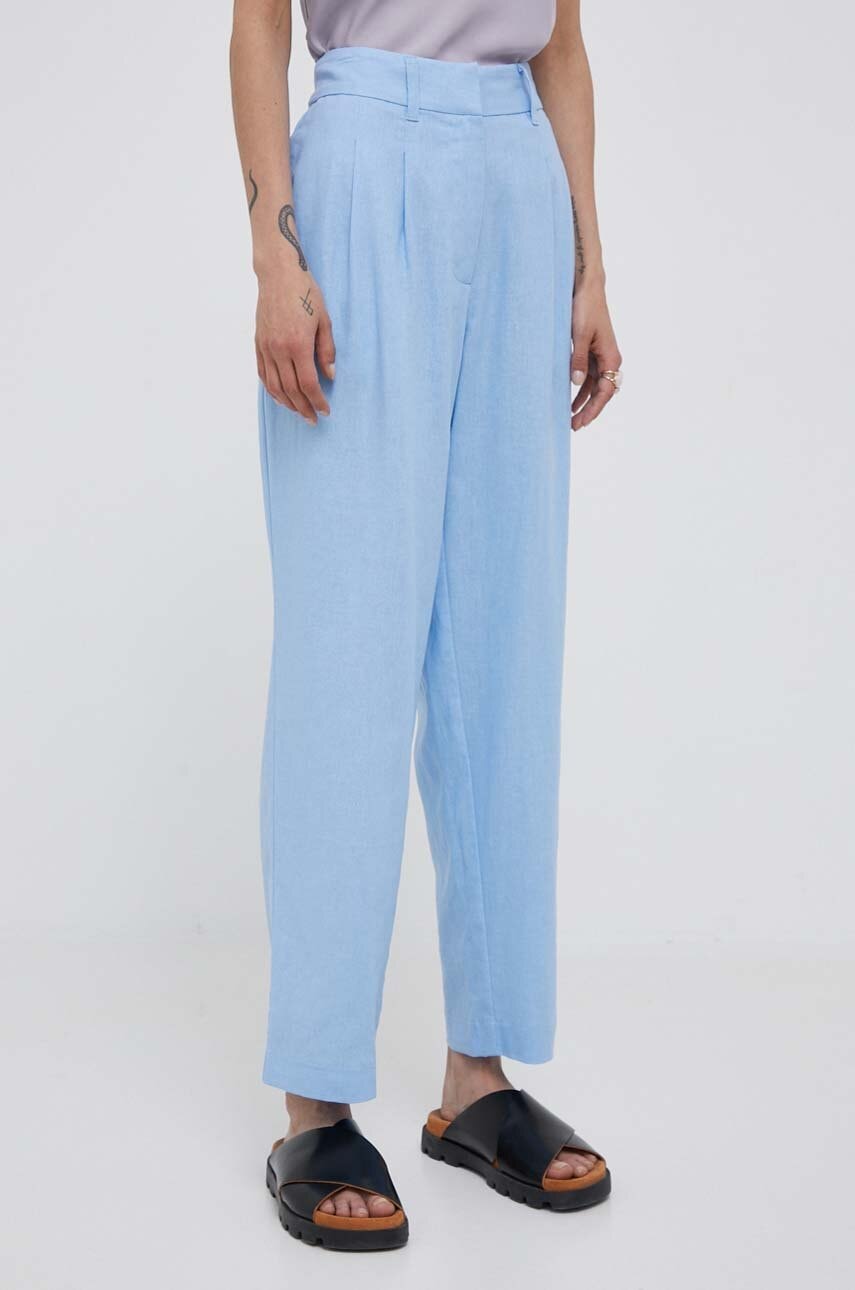 Dkny Pantaloni Din In Mulata, High Waist