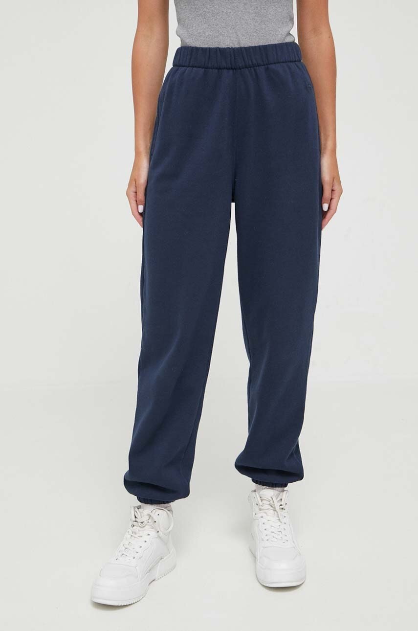 Hollister Co. pantaloni de trening culoarea albastru marin, neted