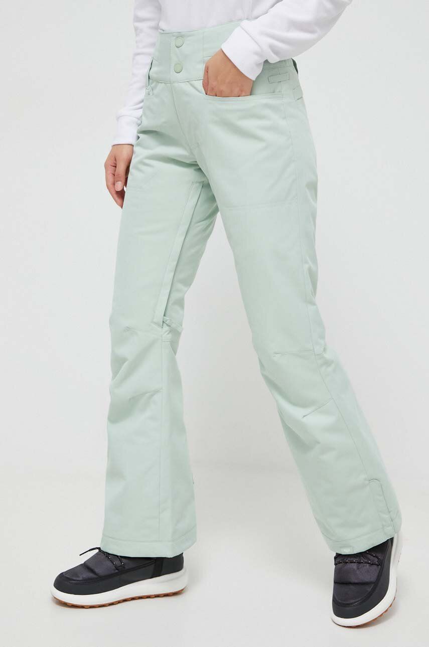 Roxy pantaloni Diversion culoarea verde