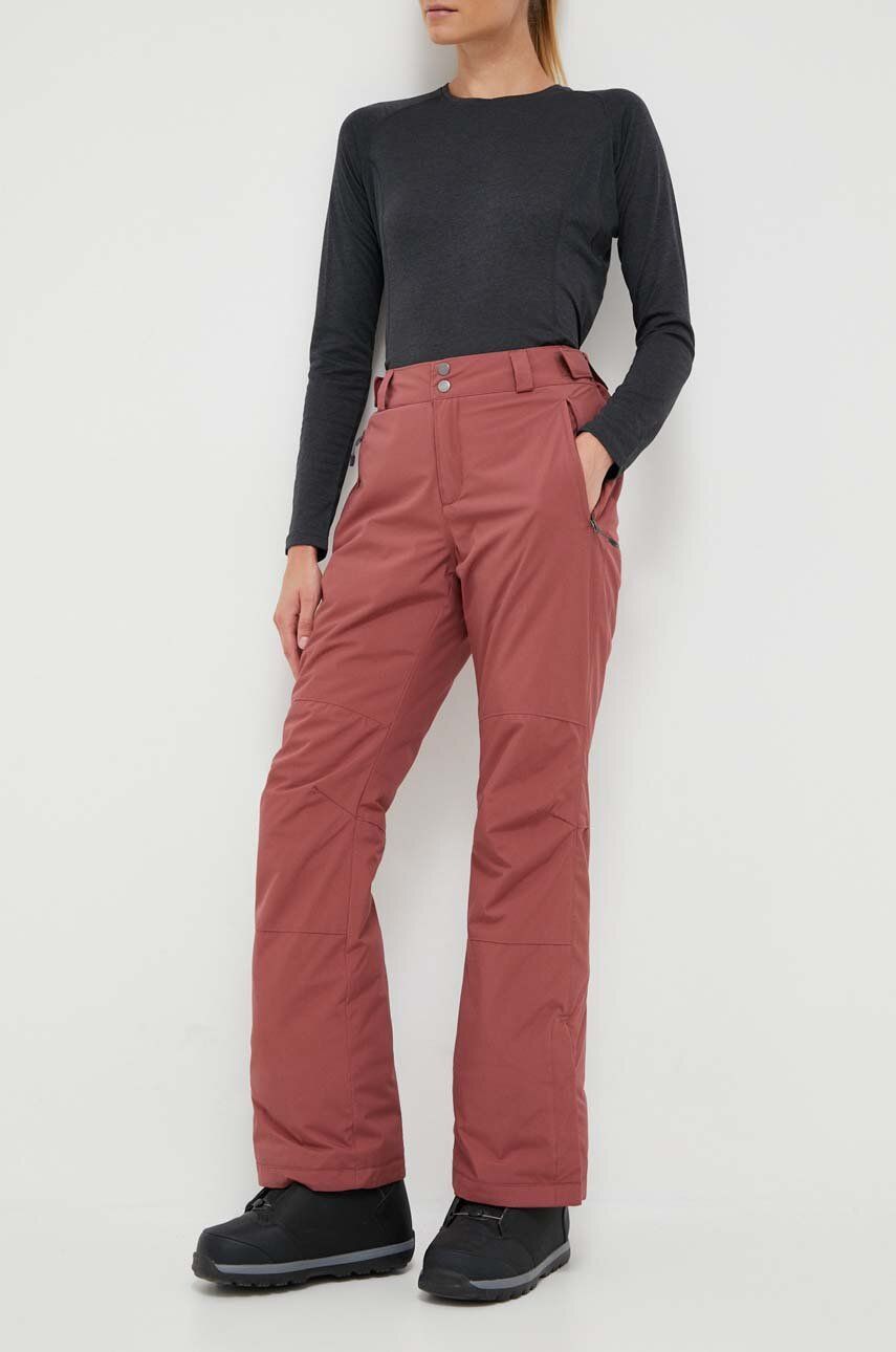 Columbia pantaloni Shafer Canyon Insulated culoarea bordo