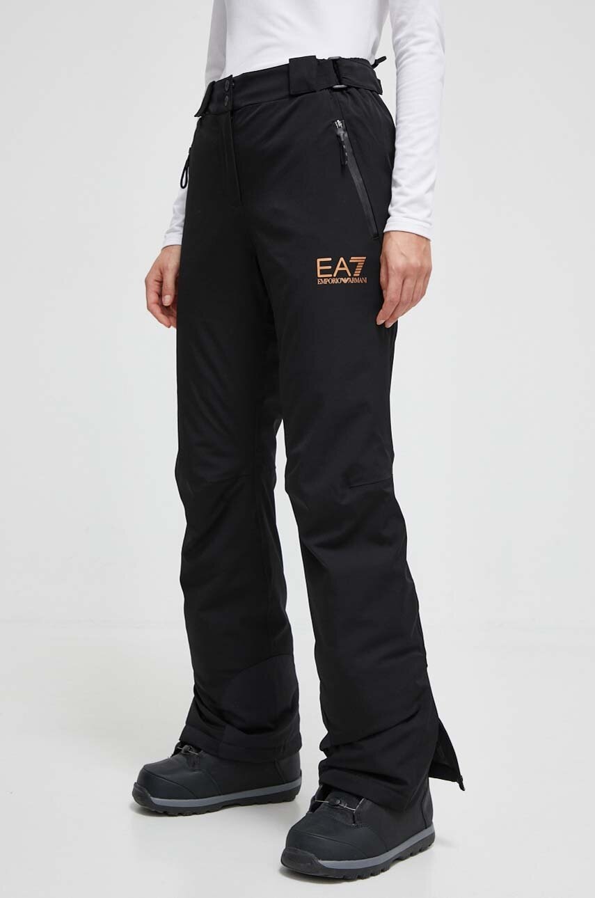 Ea7 Emporio Armani Pantaloni De Schi Culoarea Negru