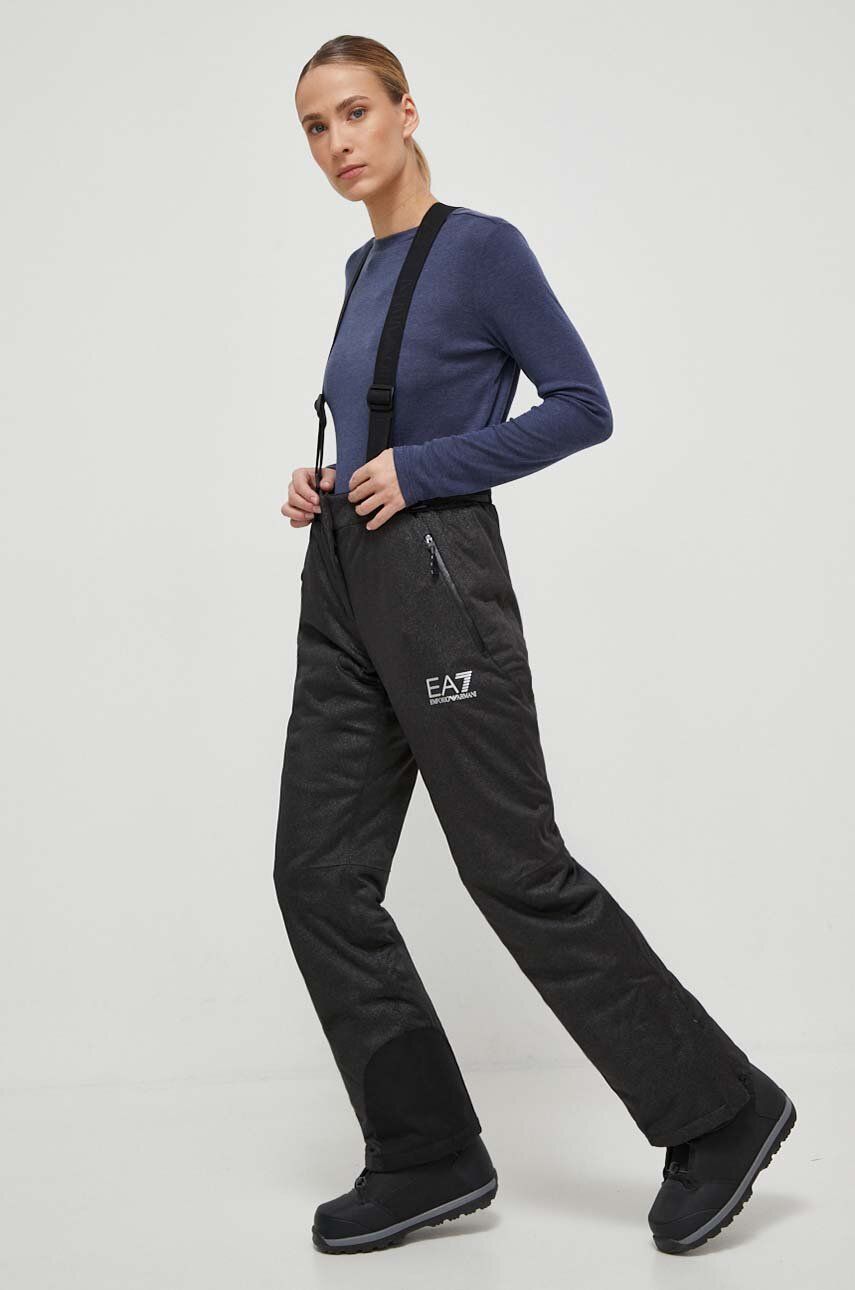 E-shop Lyžařské kalhoty EA7 Emporio Armani šedá barva