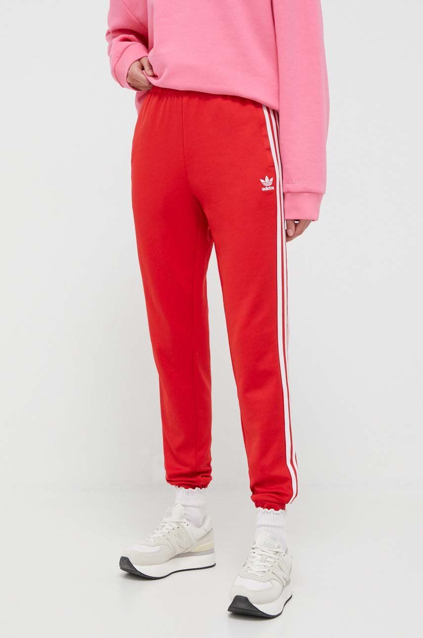 adidas Originals pantaloni de trening culoarea roșu, cu model
