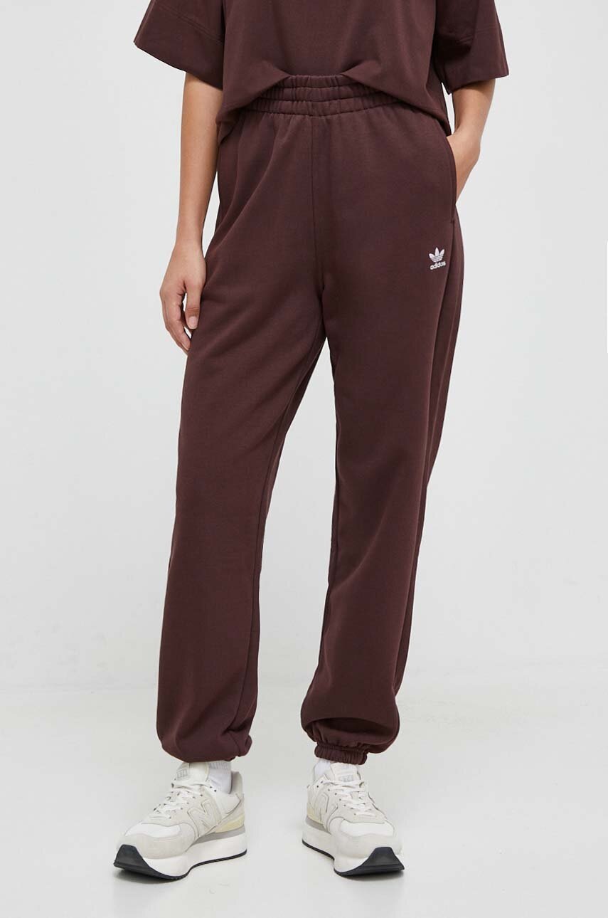 

Спортивні штани adidas Originals колір коричневий однотонні