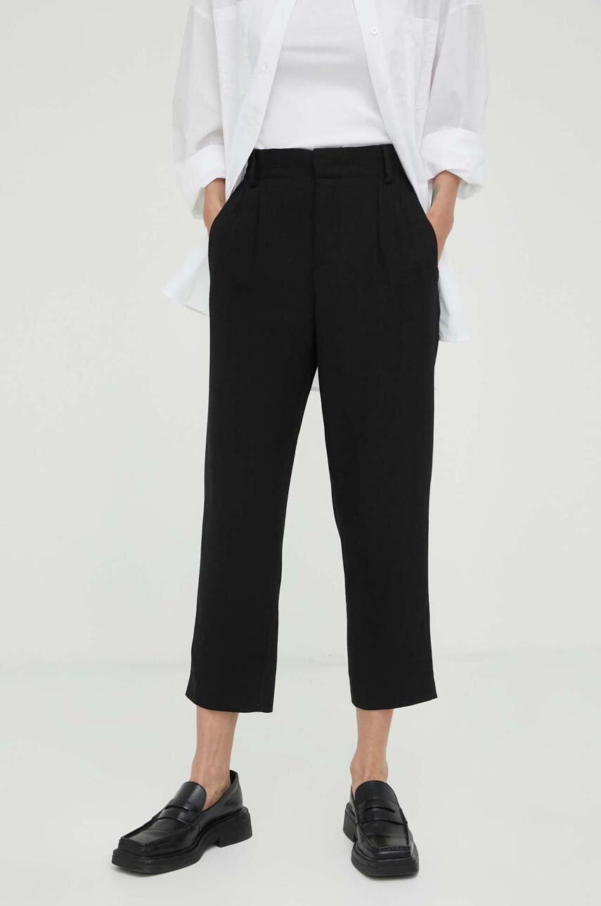 Drykorn Pantaloni Din In Culoarea Negru, Fason Tigareta, High Waist