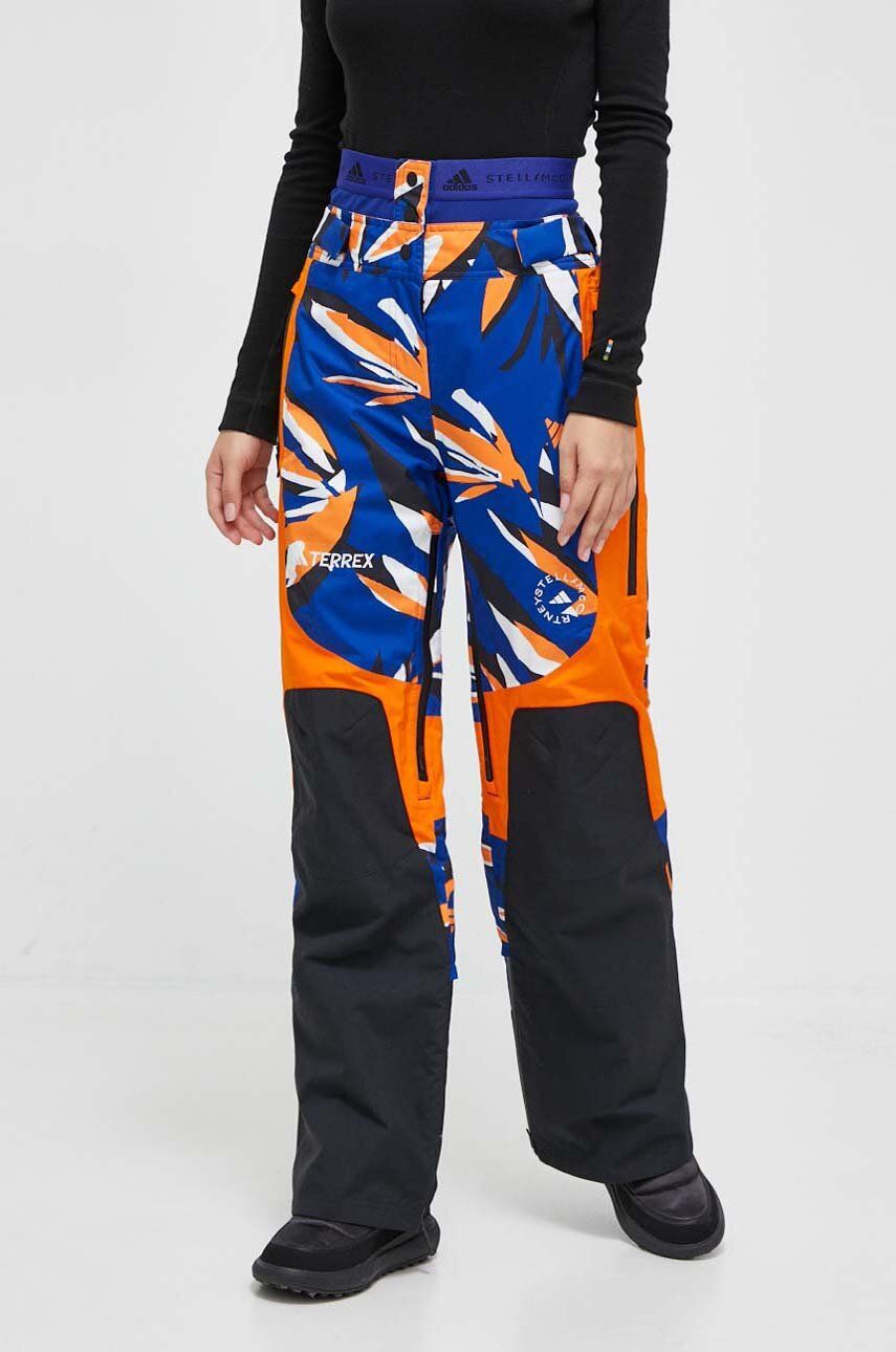 Outdoorové kalhoty adidas by Stella McCartney x TERREX True Nature tmavomodrá barva - námořnická mod