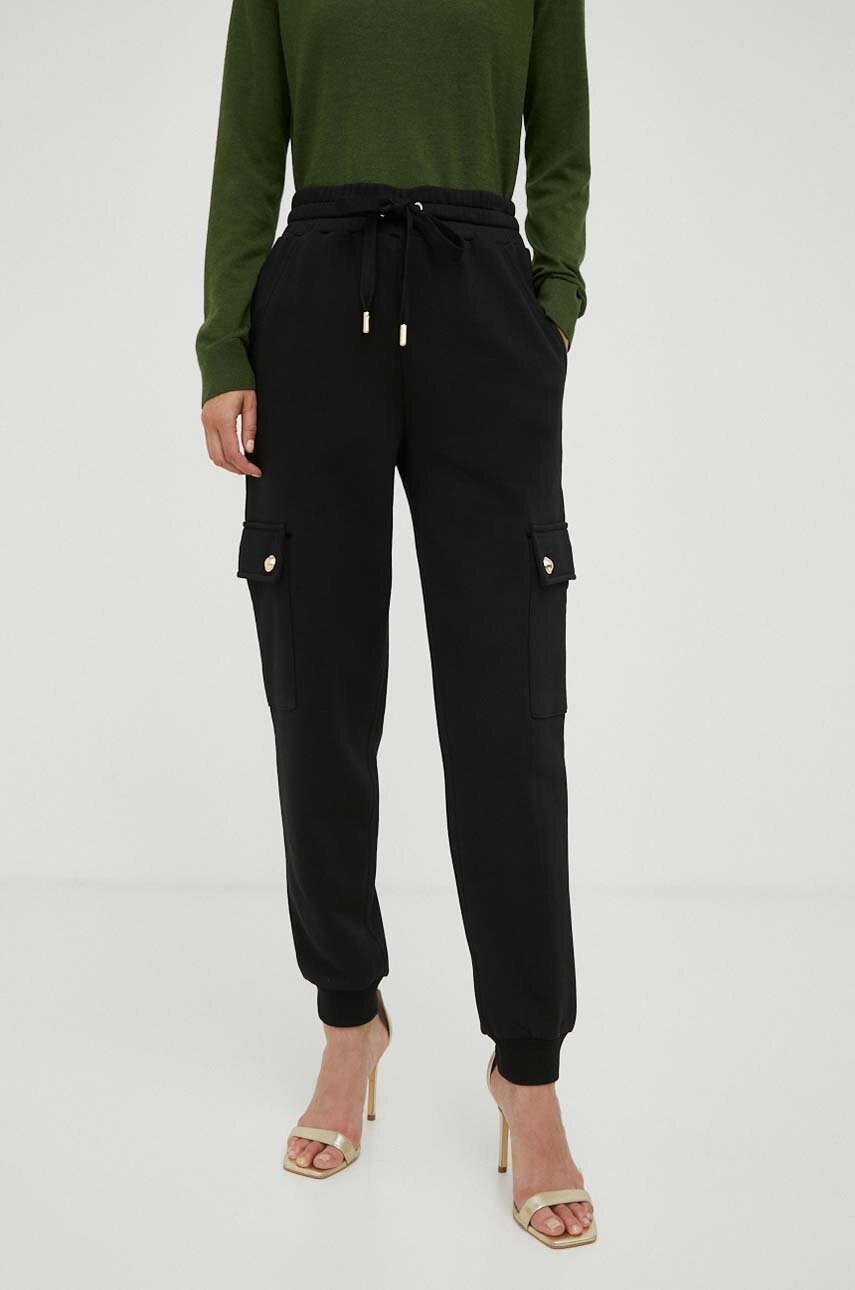 Michael Michael Kors Pantaloni De Trening Din Bumbac Culoarea Negru, Neted