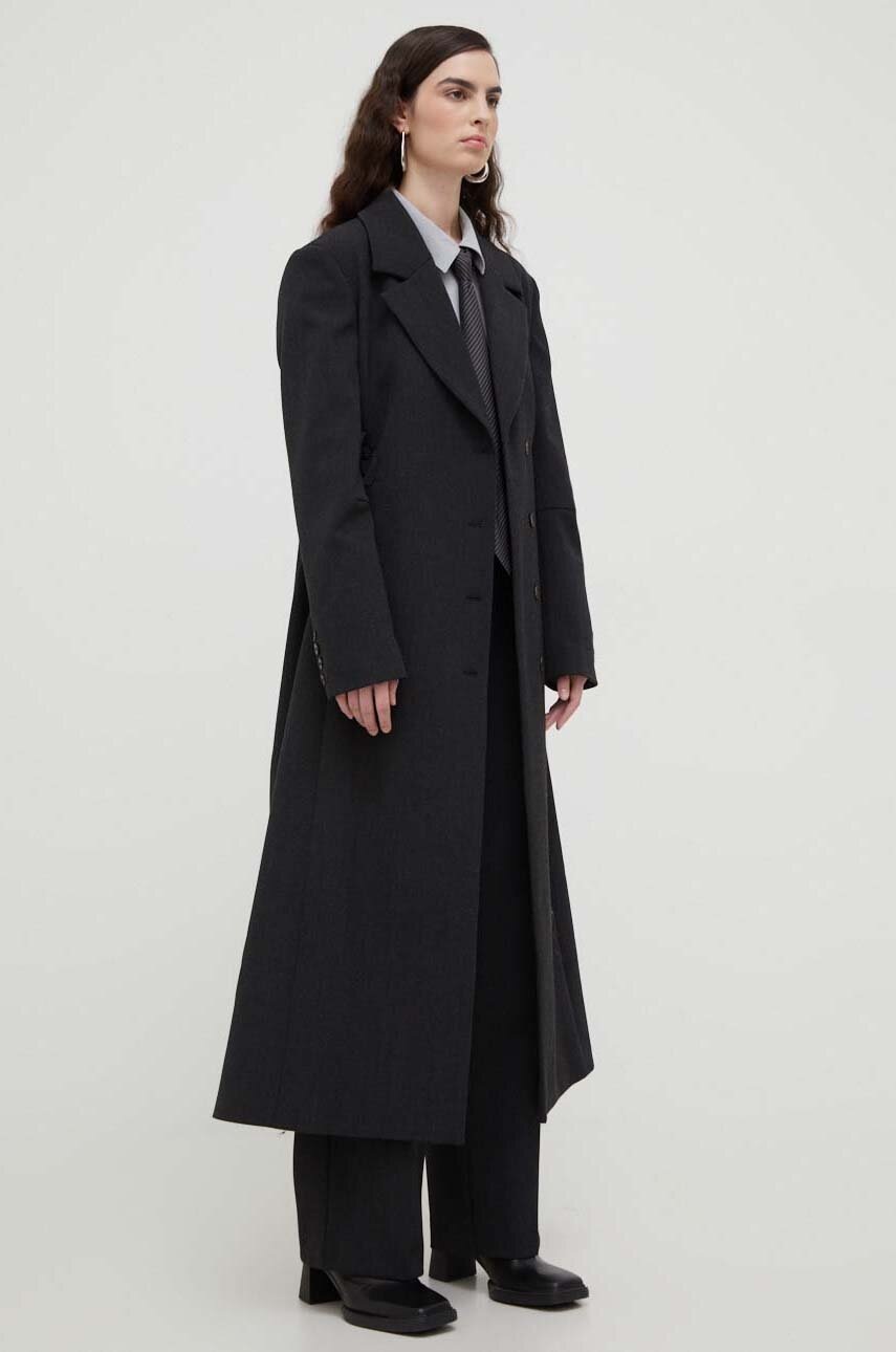 Παντελόνι από μείγμα μαλλιού Herskind Theis χρώμα: γκρι φωτογραφία