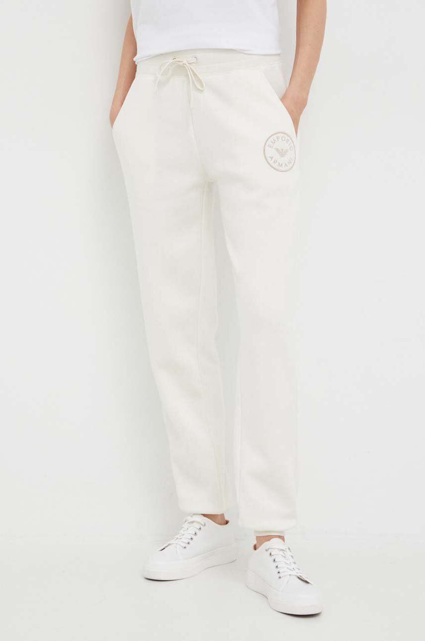 Kalhoty Emporio Armani Underwear béžová barva