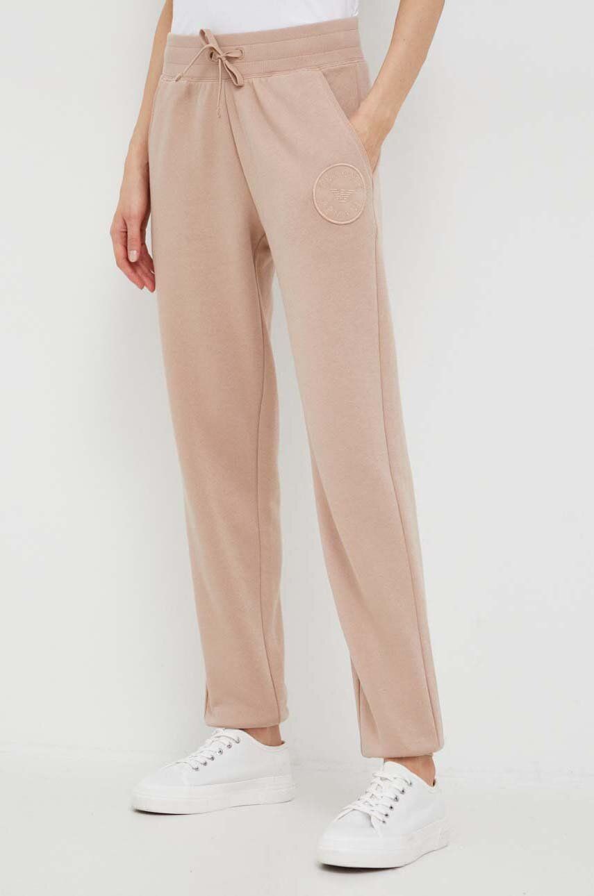 Kalhoty Emporio Armani Underwear hnědá barva - hnědá - Hlavní materiál: 60 % Bavlna