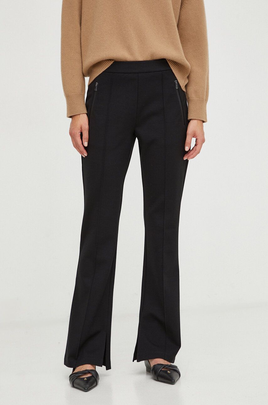 Weekend Max Mara Pantaloni Femei, Culoarea Negru, Drept, High Waist