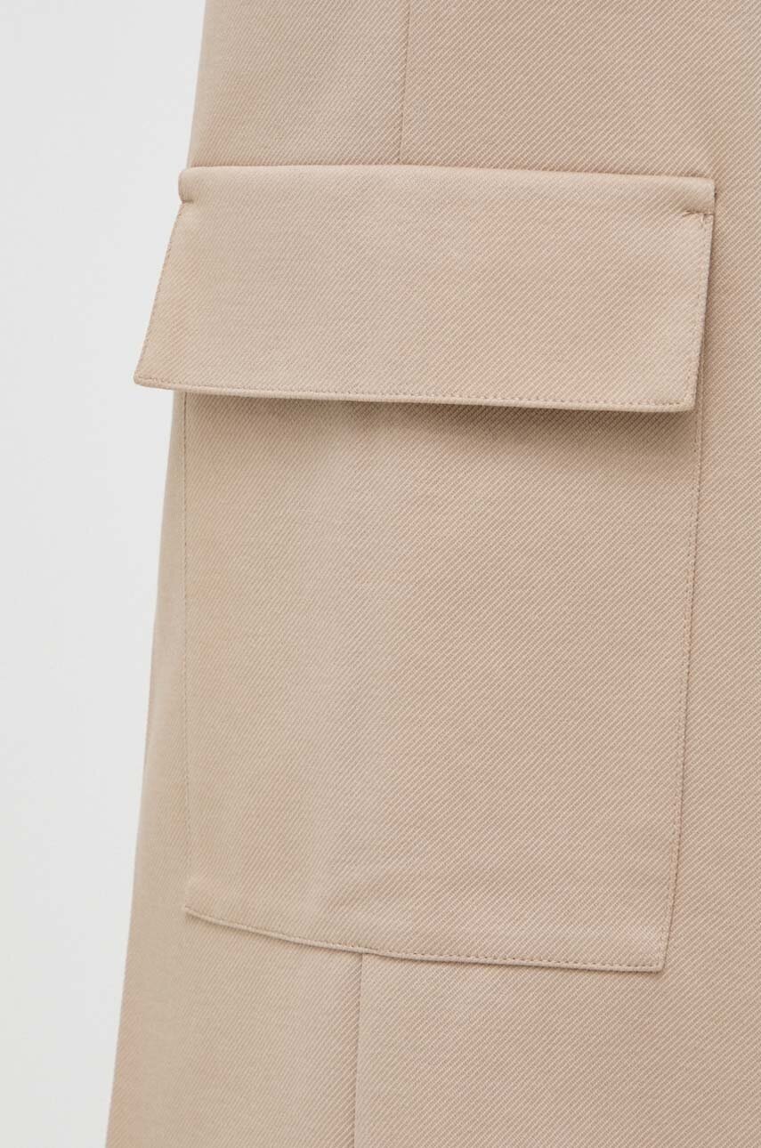 Παντελόνι Notes du Nord Inessa χρώμα: μπεζ φωτογραφία