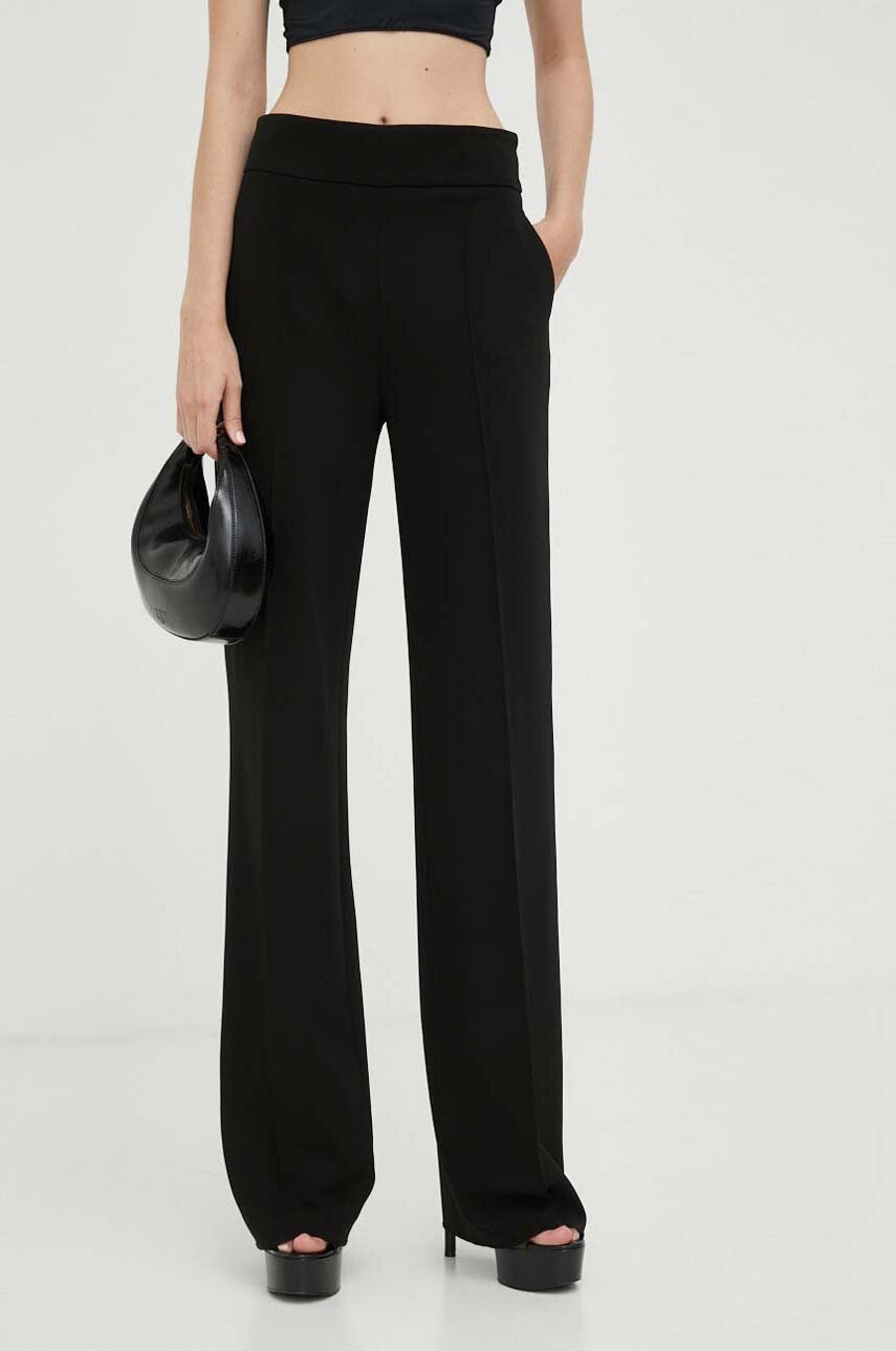 Luisa Spagnoli Pantaloni De Trening Culoarea Negru, Neted