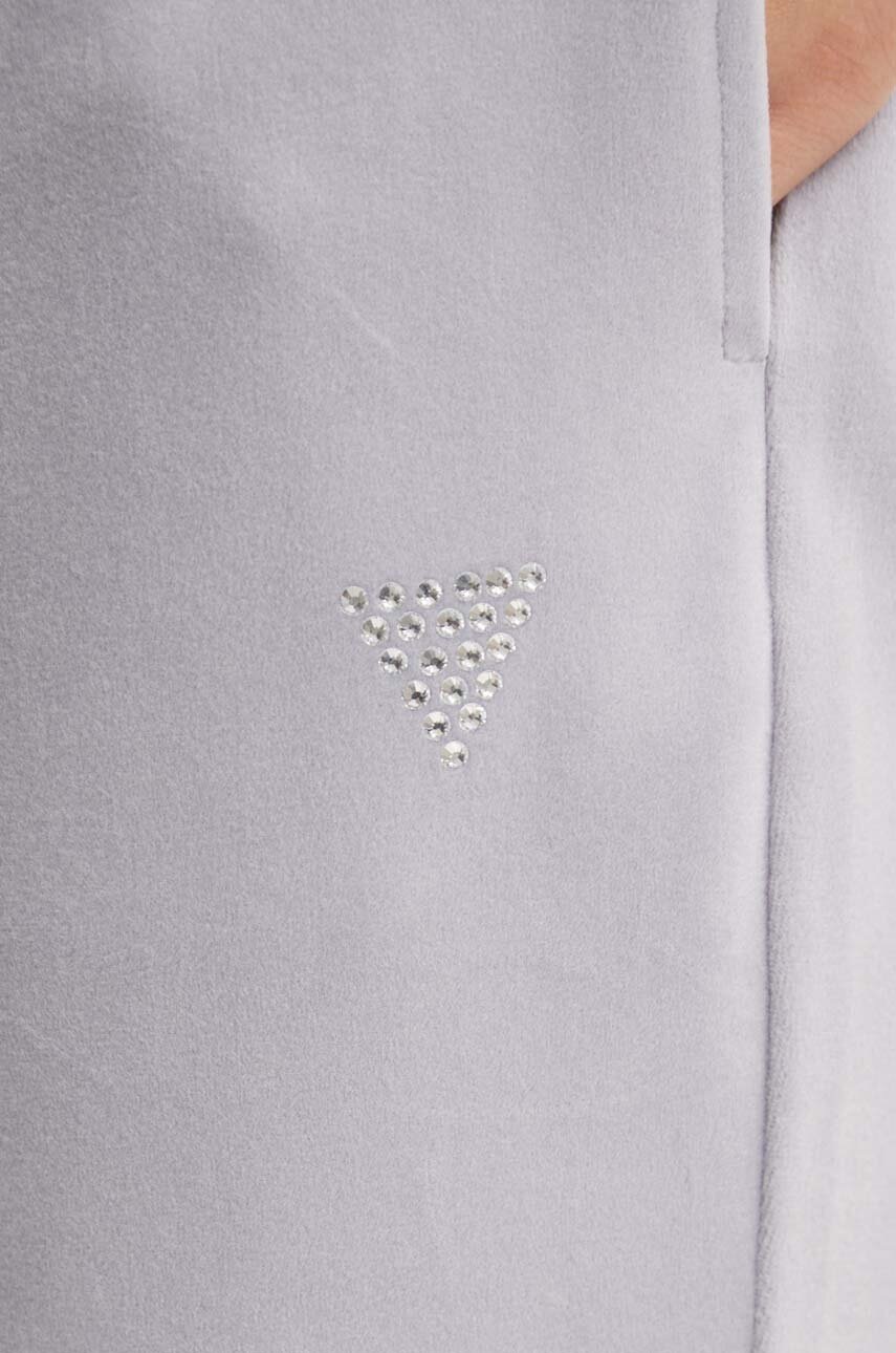 Παντελόνι φόρμας Guess χρώμα: μοβ φωτογραφία