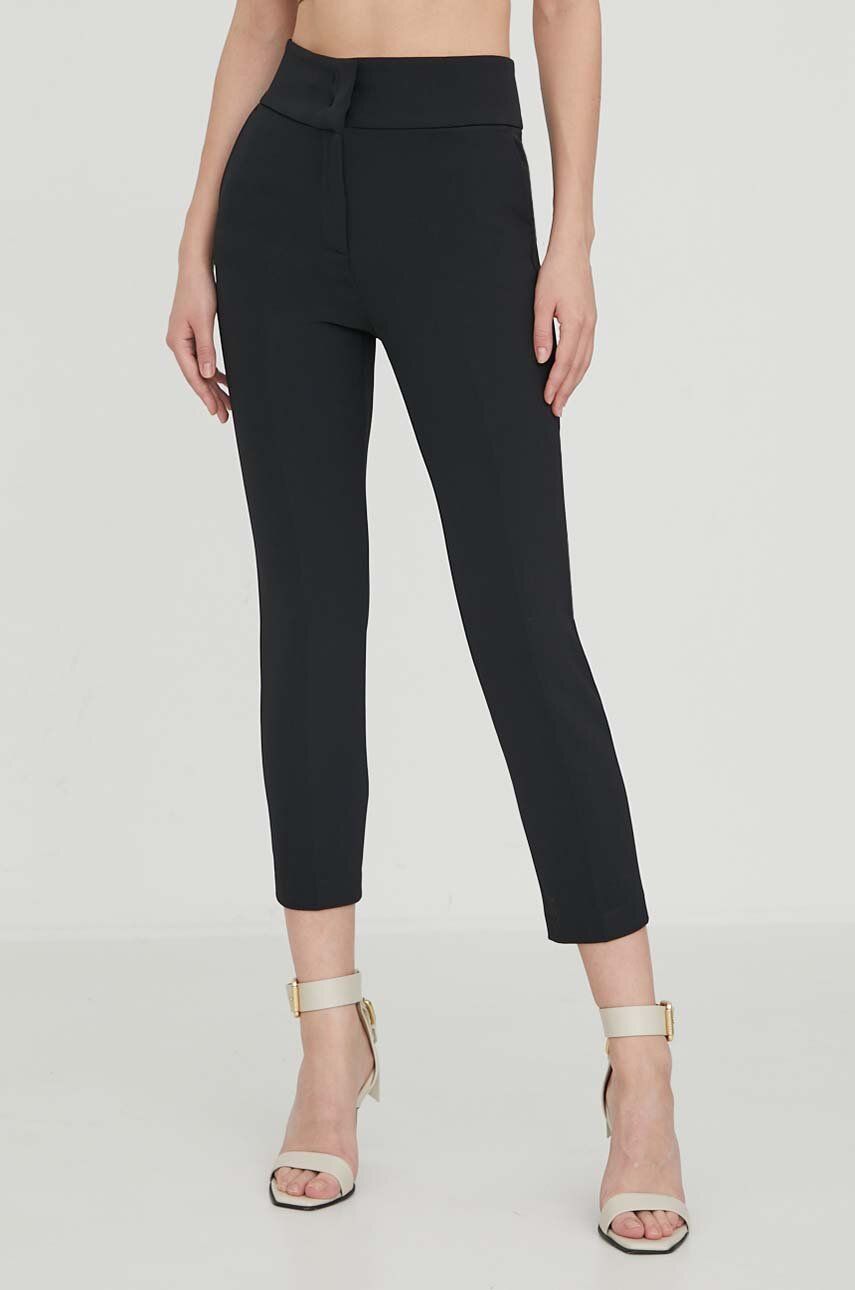 Kalhoty Blugirl Blumarine dámské, černá barva, fason cargo, high waist - černá - Hlavní materiál: 96