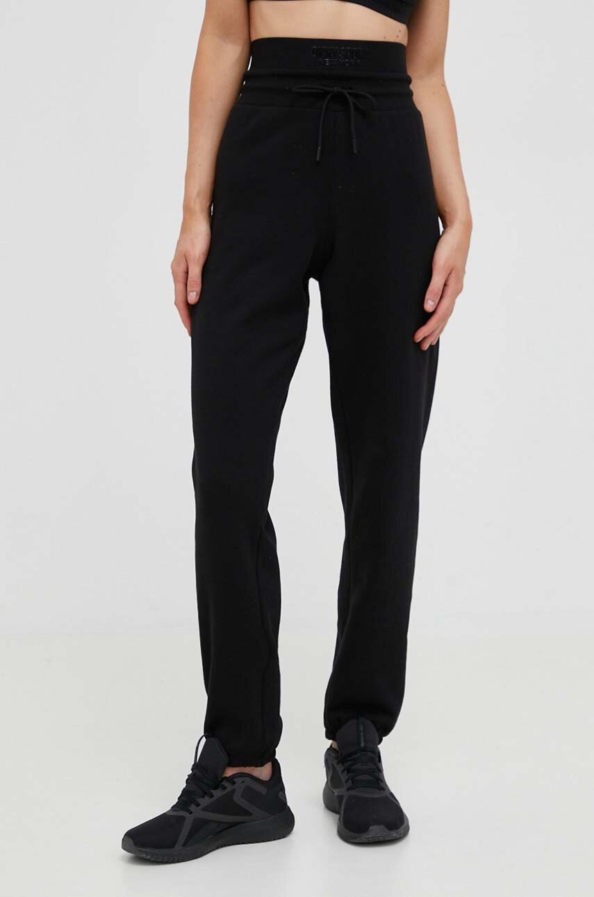 Dkny Pantaloni De Trening Culoarea Negru, Neted