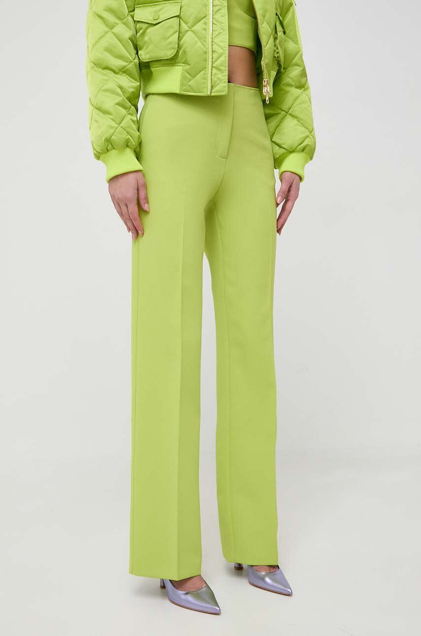 Max&co. Pantaloni X Anna Dello Russo Femei, Culoarea Verde, Drept, High Waist