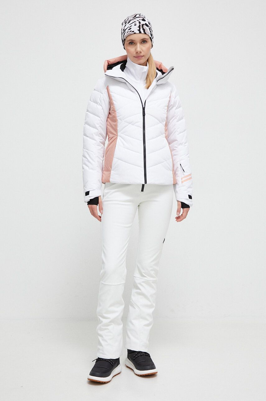 Lyžařské kalhoty Peak Performance High Stretch bílá barva - bílá - Materiál č. 1: 90 % Polyamid