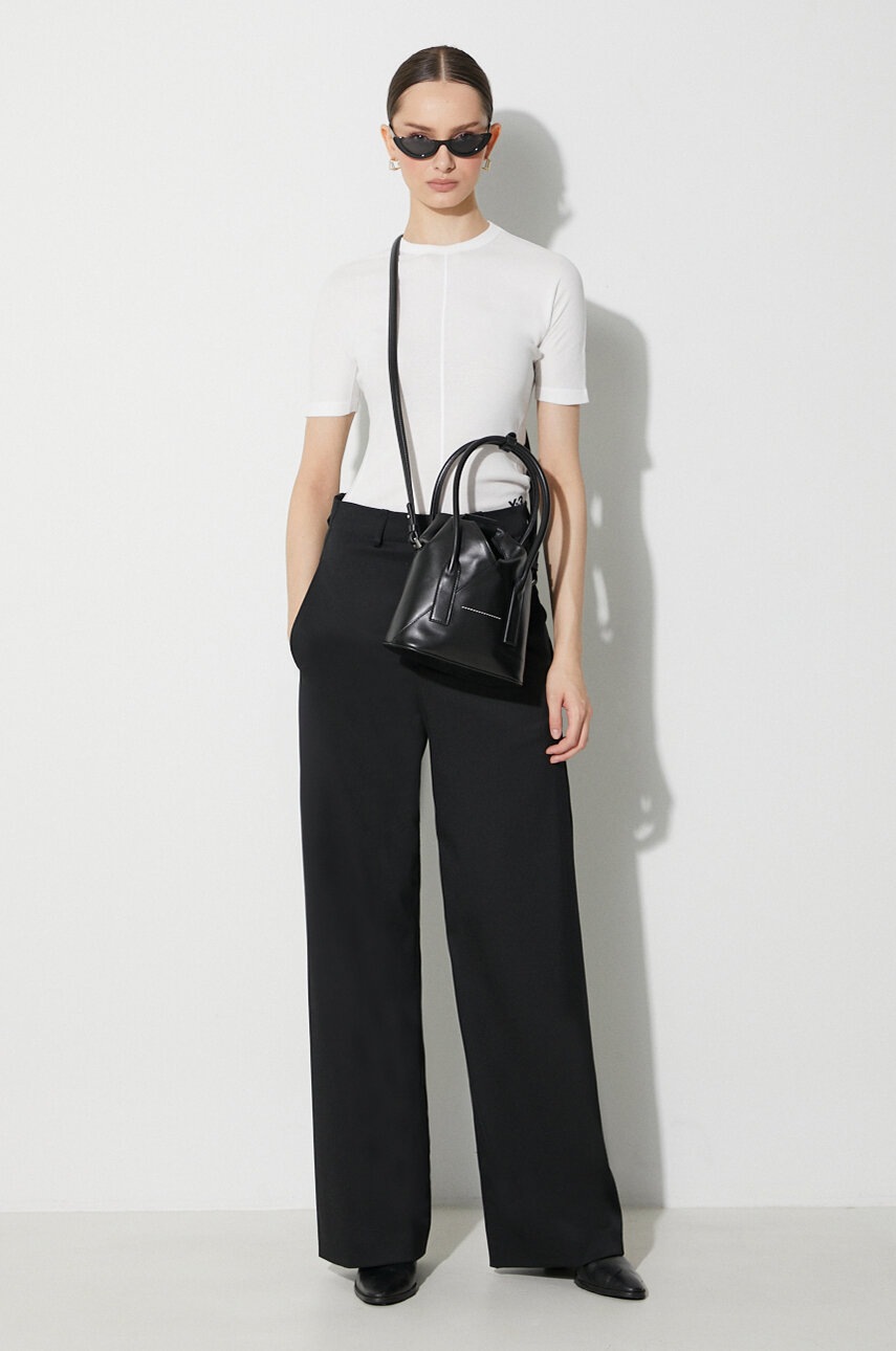 Παντελόνι από μείγμα μαλλιού MM6 Maison Margiela φωτογραφία