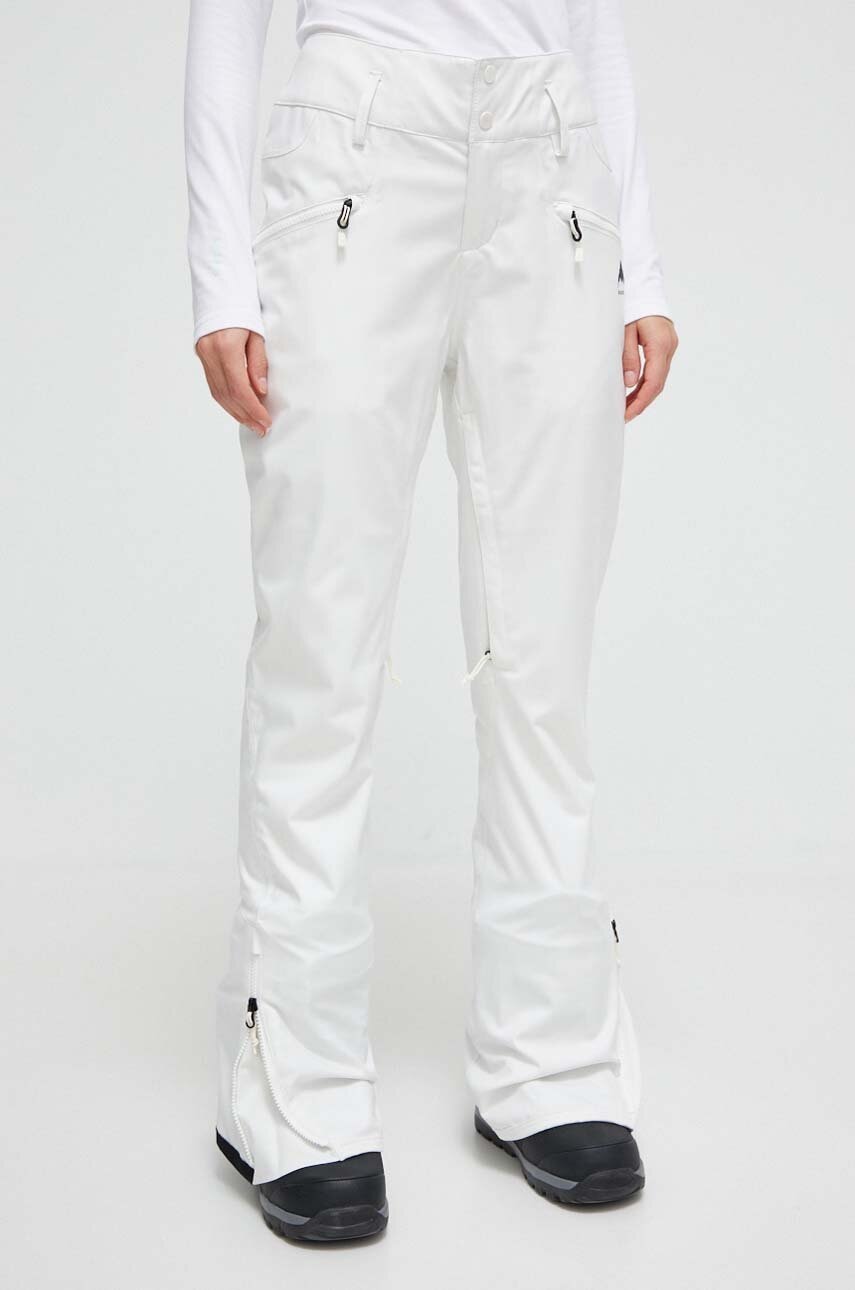 Burton Pantaloni Marcy High Rise Culoarea Alb