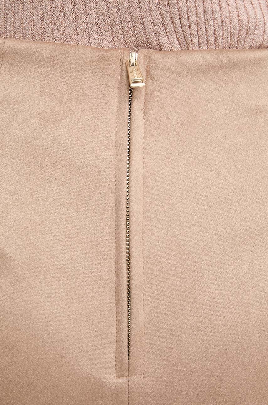 Παντελόνι Guess χρώμα: μπεζ φωτογραφία