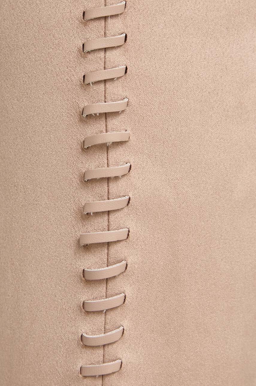 Παντελόνι Guess χρώμα: μπεζ φωτογραφία