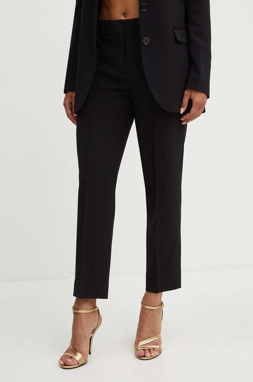 MICHAEL Michael Kors pantaloni femei, culoarea bej, drept, high waist