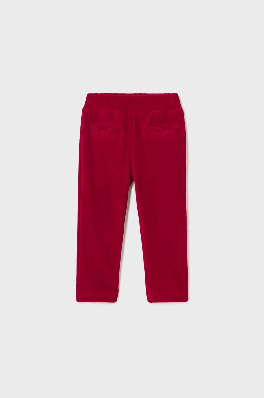 Levně Dětské manšestrové kalhoty Mayoral červená barva