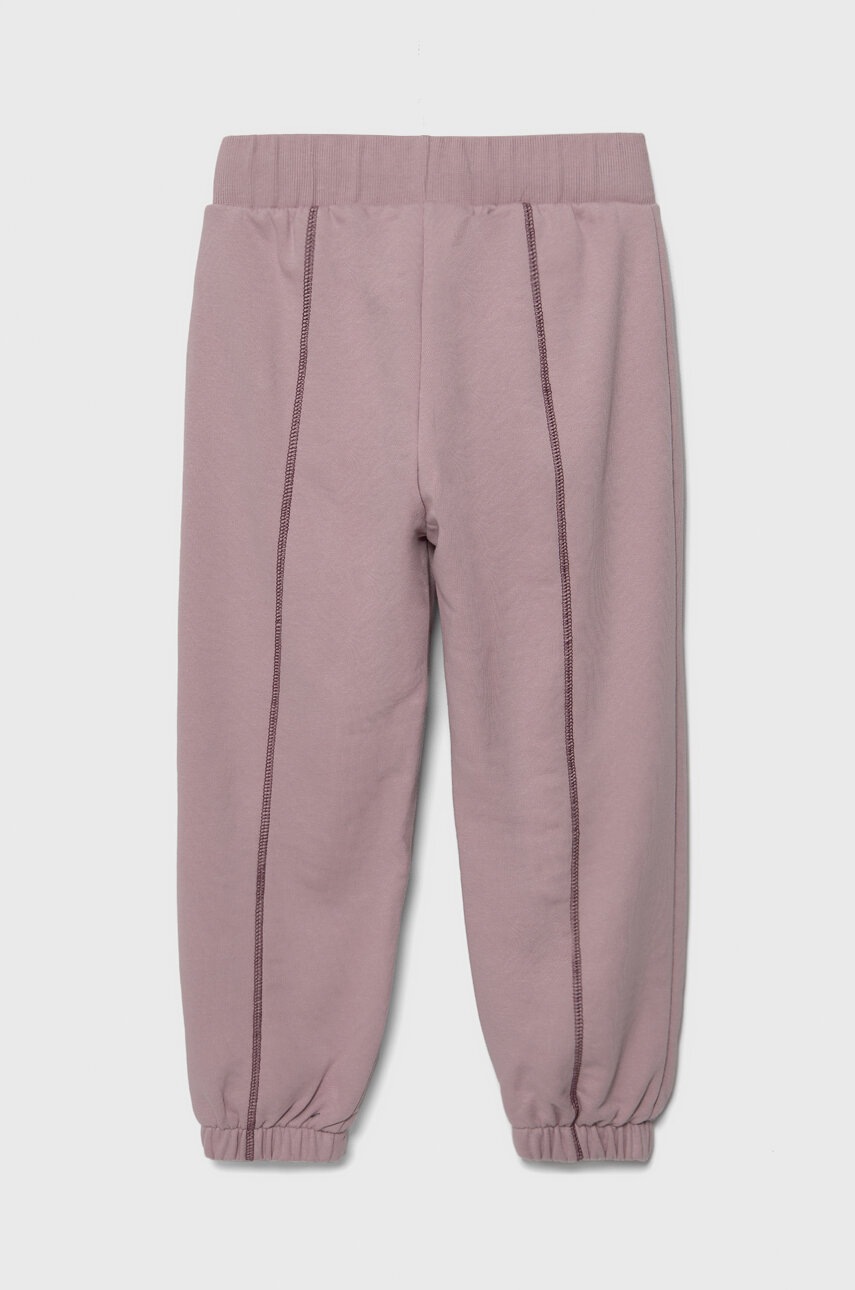 Детские спортивные штаны Sisley цвет фиолетовый однотонные