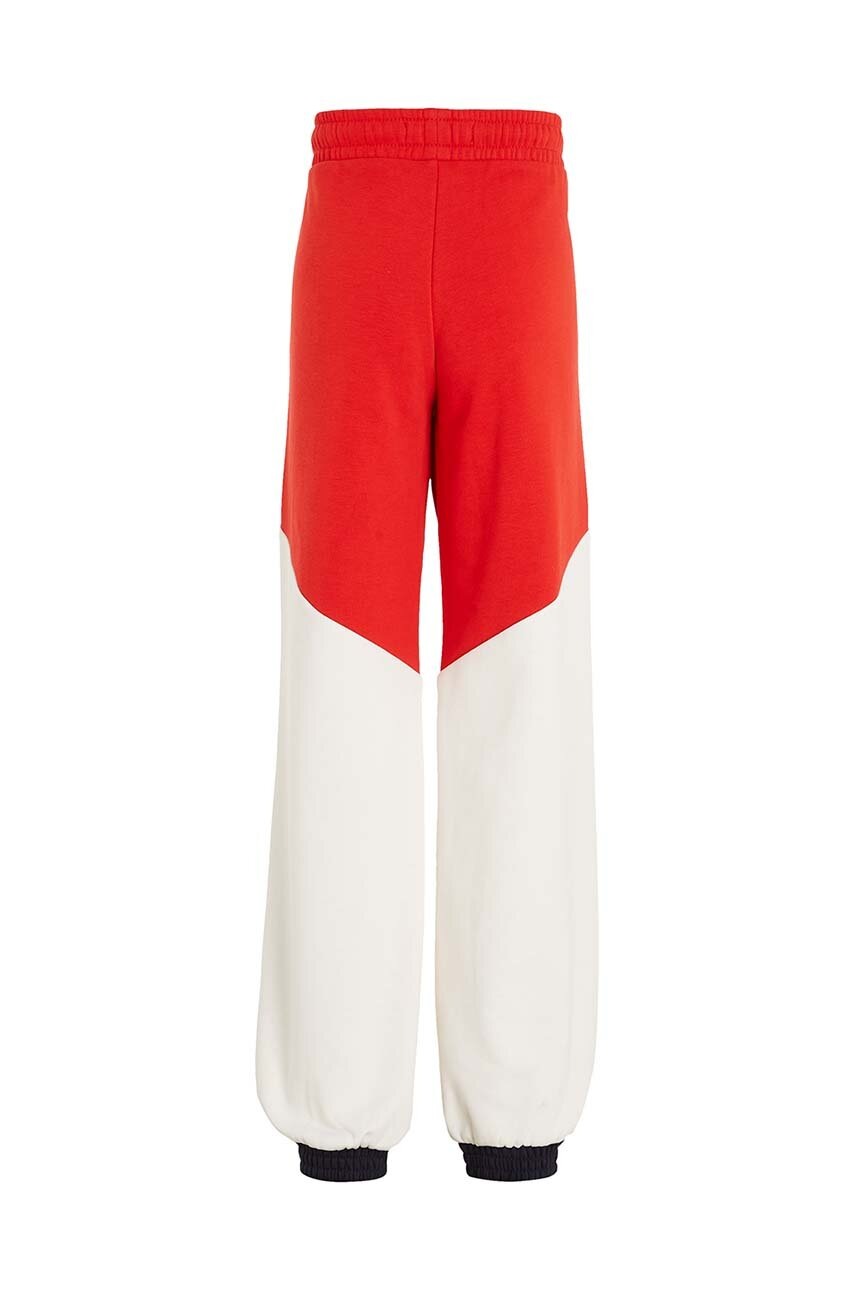 Детские спортивные штаны Tommy Hilfiger цвет красный с узором