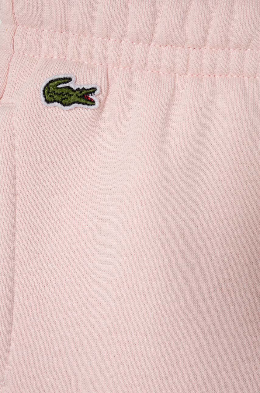 Lacoste Pantaloni De Trening Pentru Copii Culoarea Roz, Neted