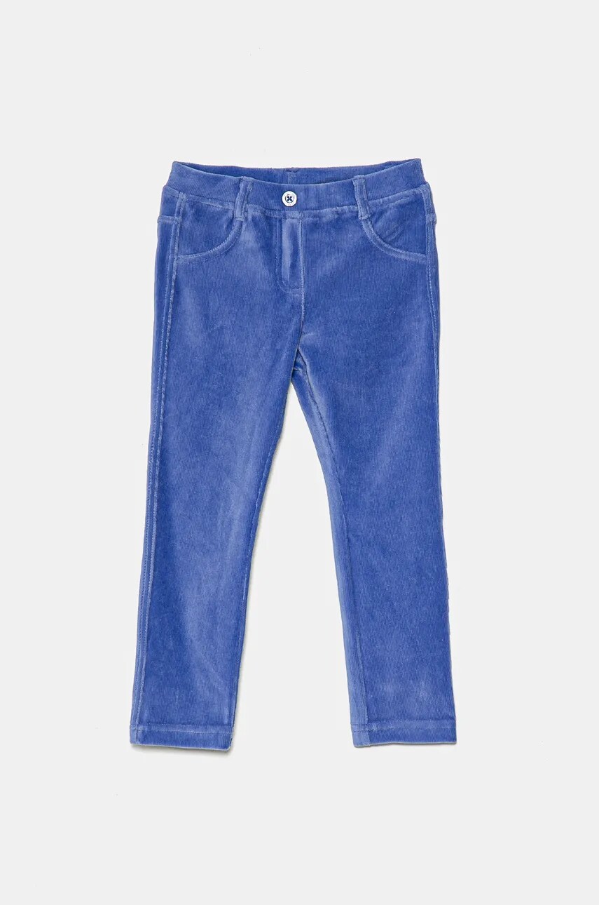 United Colors of Benetton pantaloni copii culoarea violet, neted