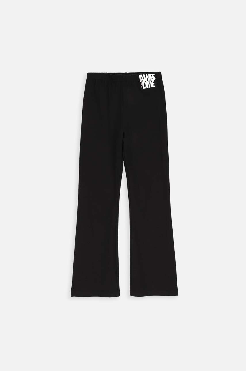 Coccodrillo pantaloni culoarea negru, cu imprimeu