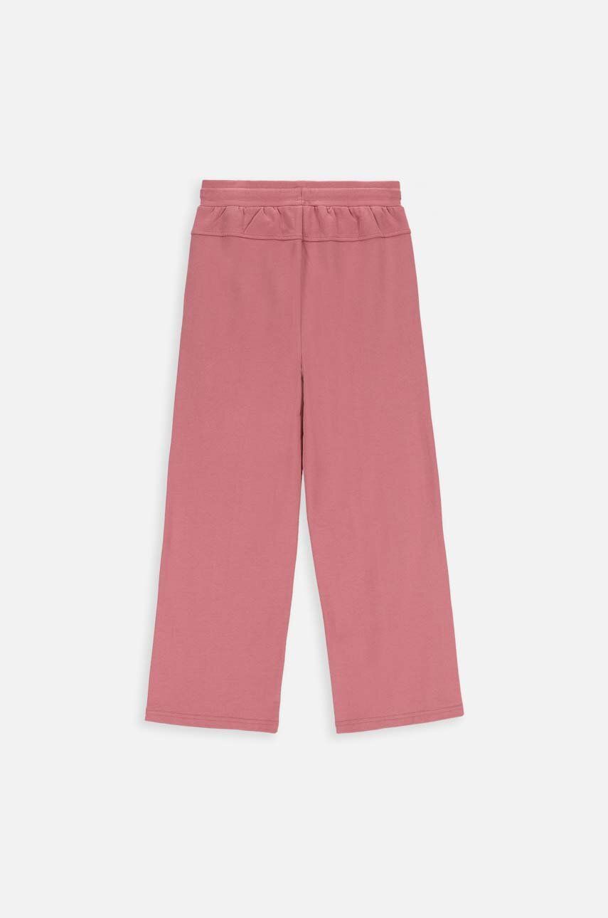 Coccodrillo Pantaloni De Trening Din Bumbac Pentru Copii Culoarea Roz, Neted