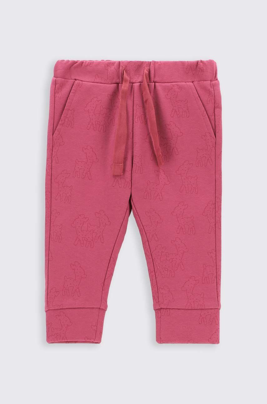 Детские спортивные штаны Coccodrillo цвет розовый с узором