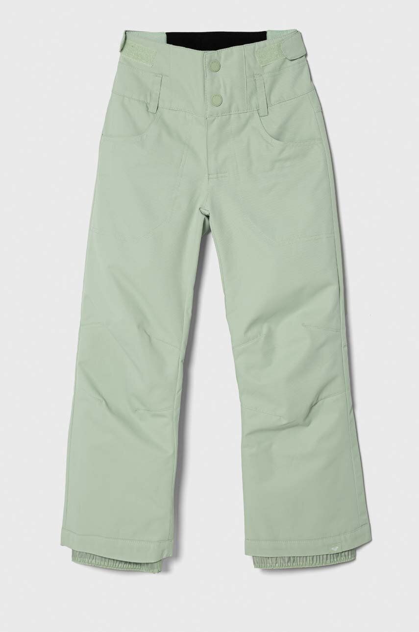 Levně Dětské lyžařské kalhoty Roxy DIVERSION GIRL SNPT zelená barva