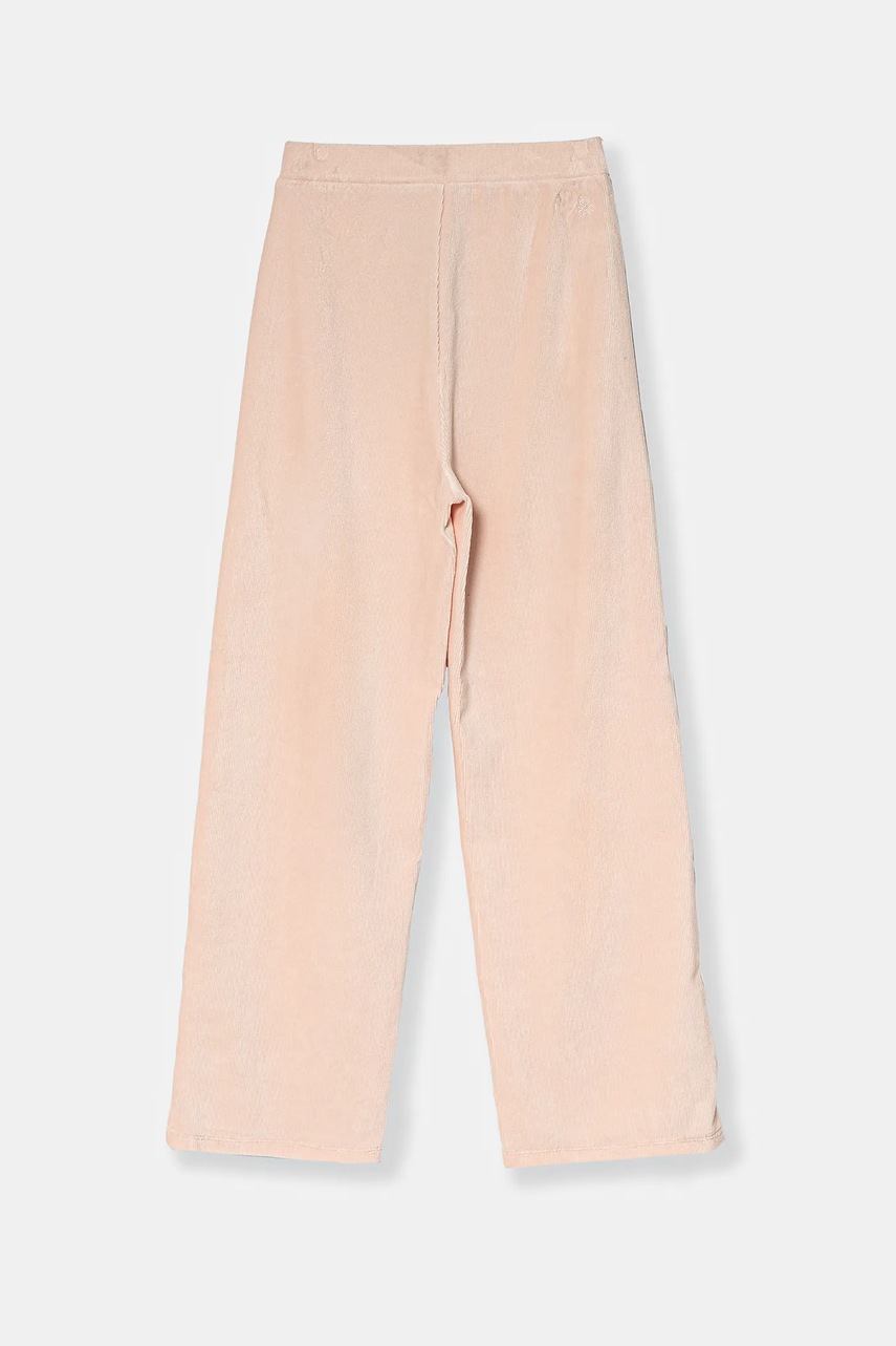 Дитячі штани United Colors of Benetton колір рожевий однотонні