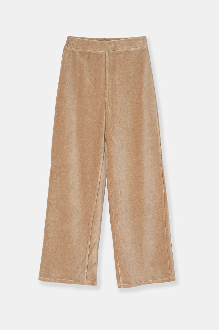 United Colors of Benetton pantaloni copii culoarea bej, neted