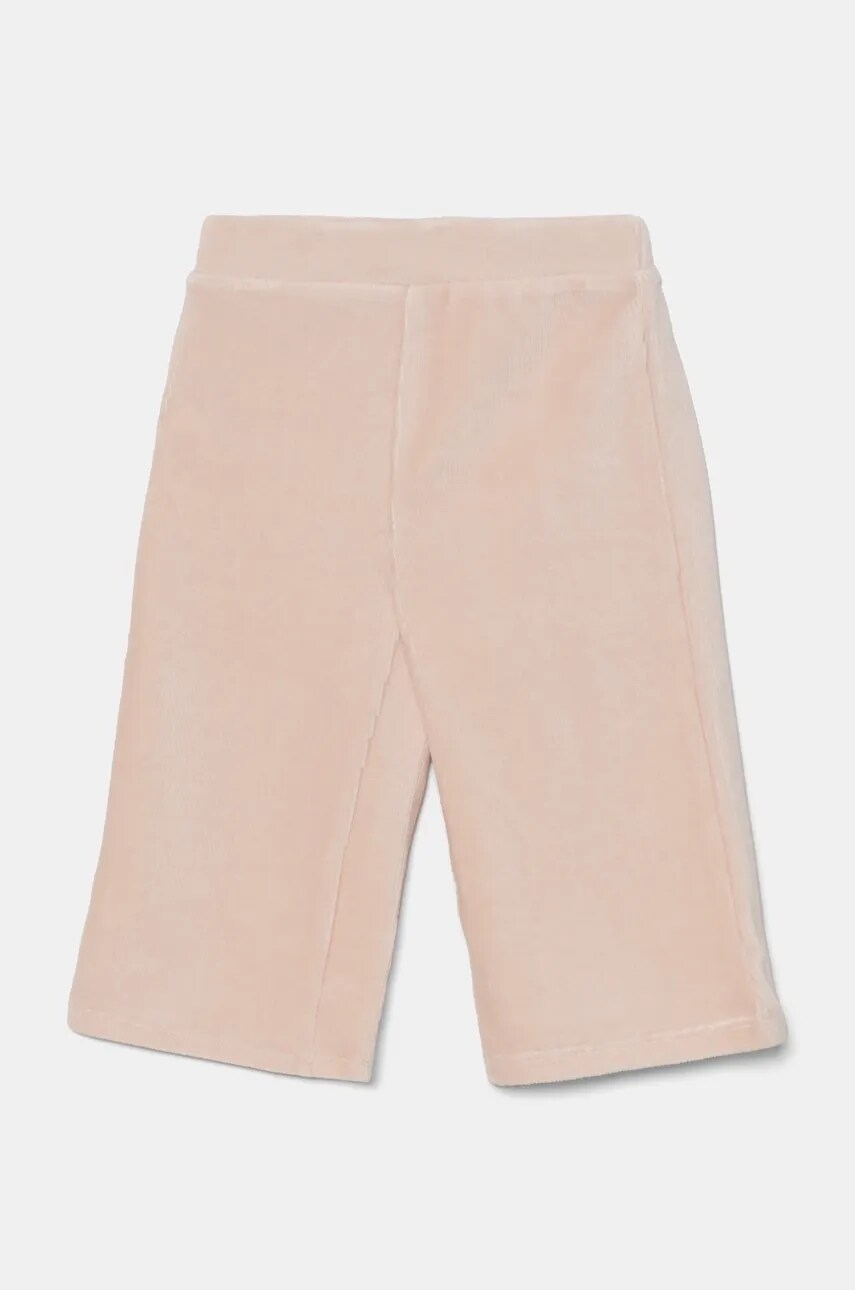 United Colors of Benetton pantaloni copii culoarea portocaliu, neted