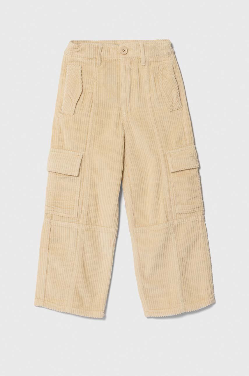 E-shop Dětské manšestrové kalhoty United Colors of Benetton béžová barva