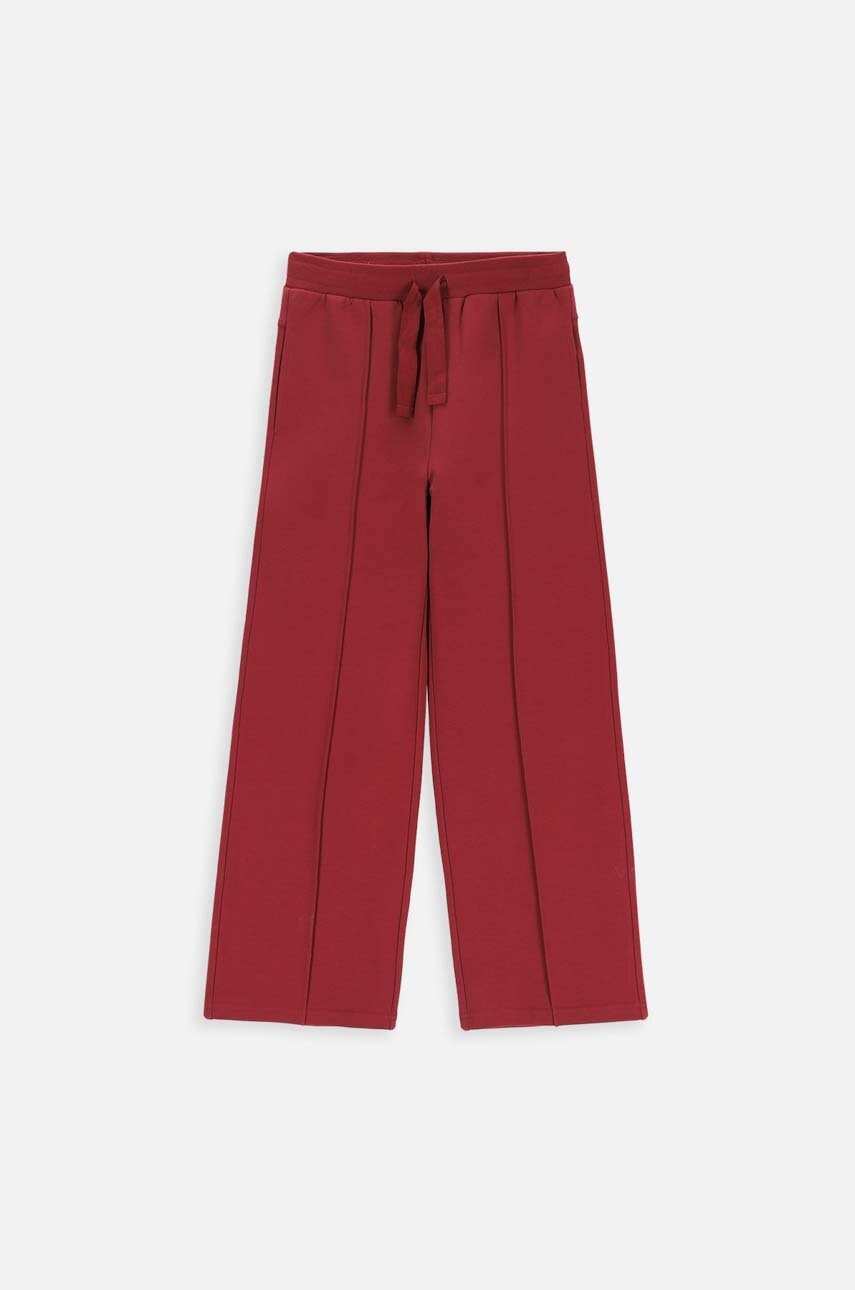 Coccodrillo pantaloni copii ZC3120104PUJ PEPPED UP JUNIOR culoarea bordo, neted