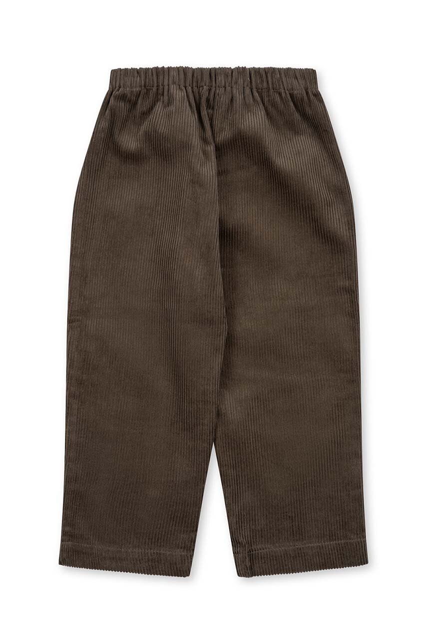 Konges Sløjd Pantaloni De Bumbac Pentru Copii Culoarea Verde, Neted