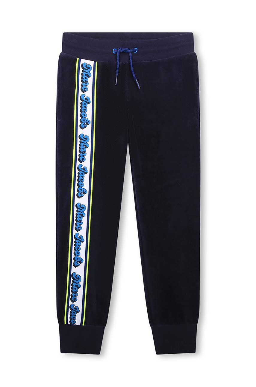 Marc Jacobs pantaloni de trening pentru copii culoarea albastru marin, cu imprimeu