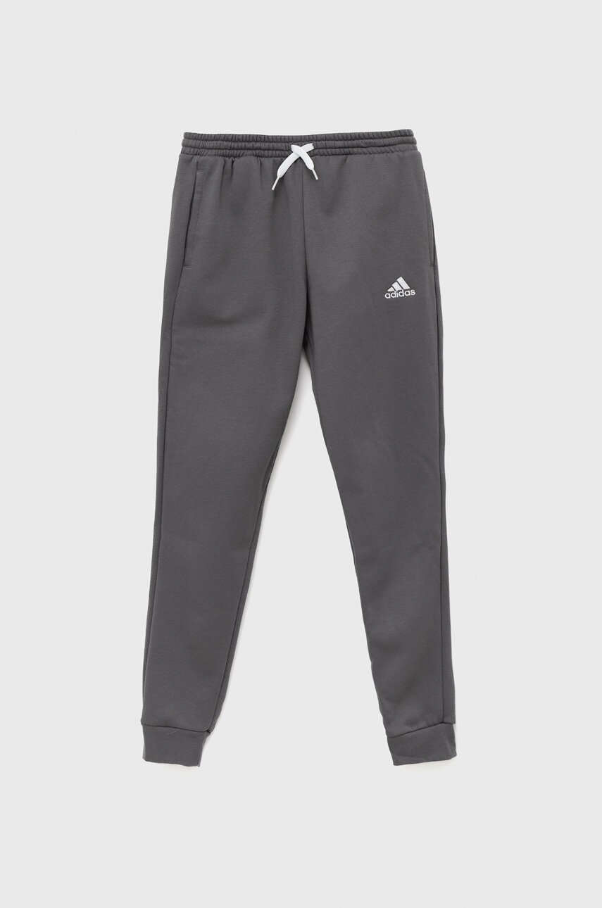 adidas Performance pantaloni de trening pentru copii ENT22 SW PNTY culoarea gri, neted adidas Performance pantaloni de trening pentru copii ENT22 SW PNTY culoarea gri, neted