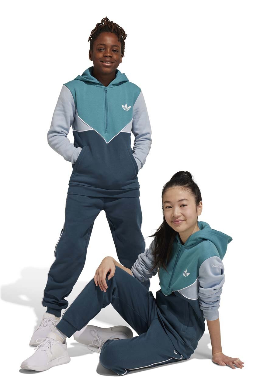 

Детские спортивные штаны adidas Originals цвет синий однотонные