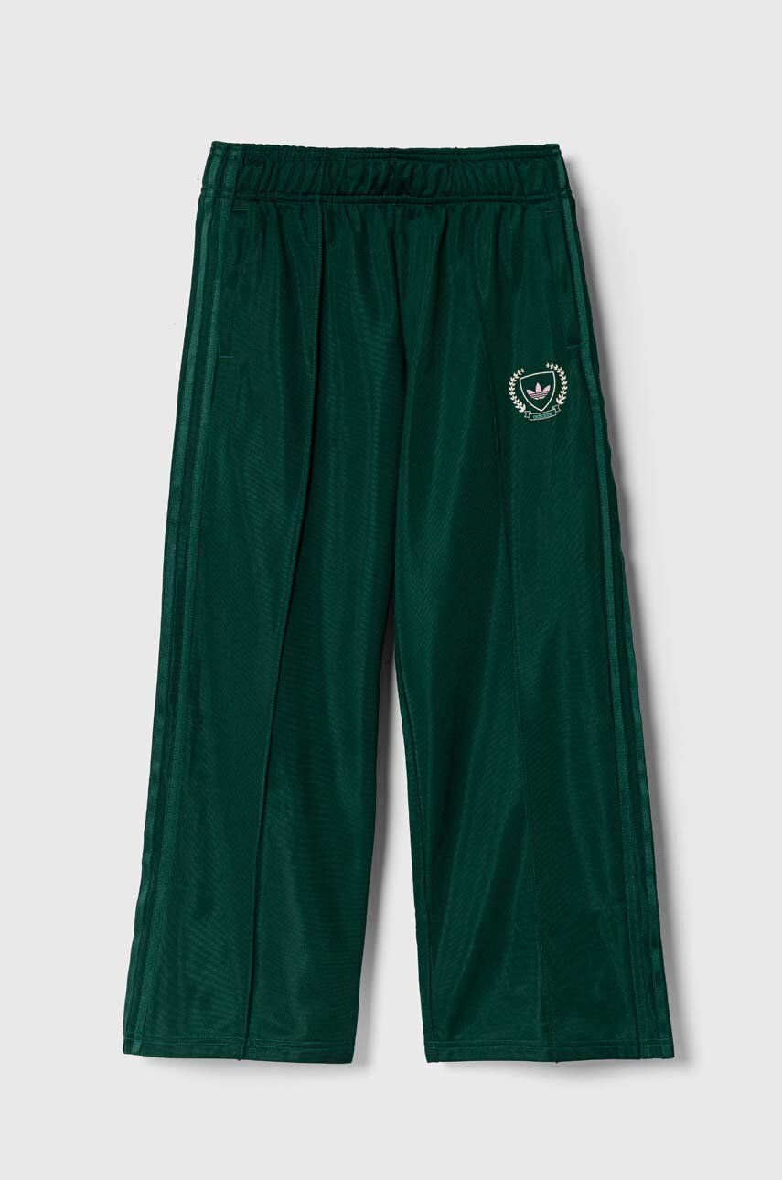 Adidas Originals pantaloni de trening pentru copii culoarea verde, cu imprimeu
